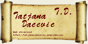 Tatjana Dačević vizit kartica